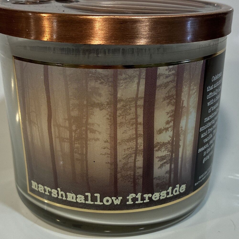 Bath & Body Works Marshmallow Fireside Scented 3-Wick Jar Candle Large 14.5oz